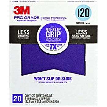 3M 26120CP-P-G Pro Grade Advanced Sandpaper, 120 Grit ~ 9