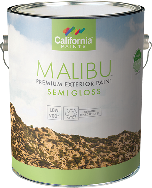 California Products Malibu Premium Exterior Paint Semi Gloss Medium Base - 1 Gallon