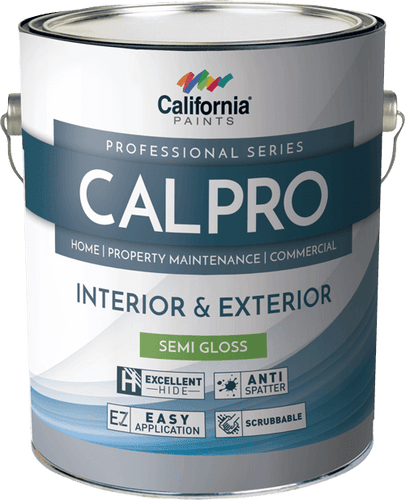 California Paint CalPro Interior/Exterior Series Semi Gloss Deep Base 1 Gallon, Gray Seal