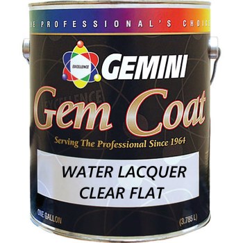 TWP/Gemini 164-1 Gemini Gem Coat Water Lacquer, Clear Flat ~ Gallon