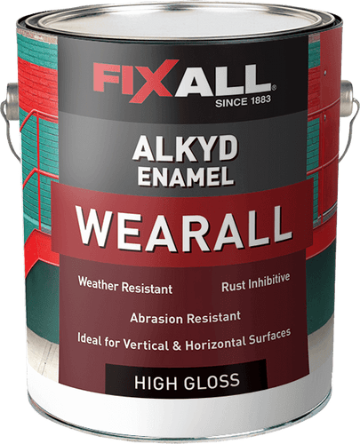 FixAll Wearall Alkyd Enamel High-Gloss Black - 1 Gallon