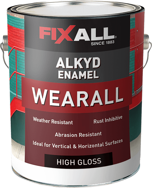 FixAll Wearall Alkyd Enamel High-Gloss Black - 1 Gallon