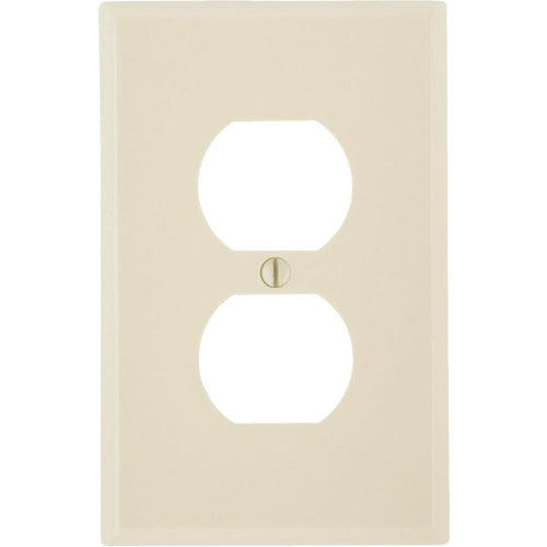 Leviton Mid-Way 1-Gang Smooth Plastic Outlet Wall Plate, Ivory