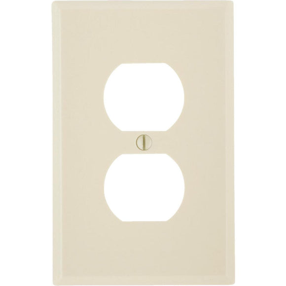 Leviton Mid-Way 1-Gang Smooth Plastic Outlet Wall Plate, Ivory