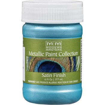 Modern Masters ME79106 Modern Masters Metallic Paint 6oz Glacier Blue